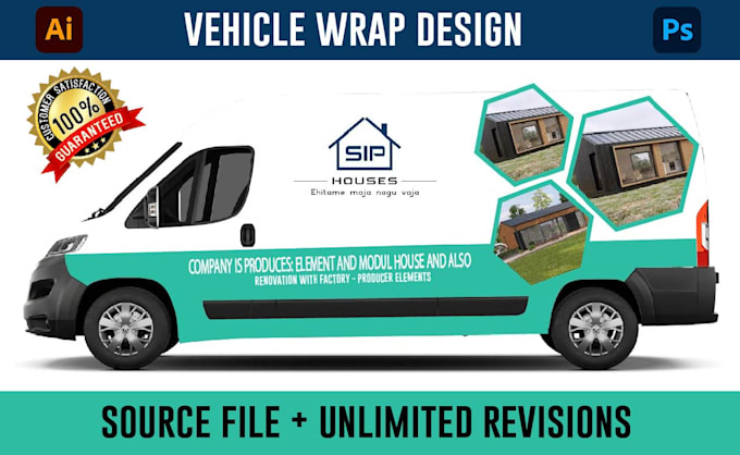 Gig Preview - Create professional vehicle wrap design