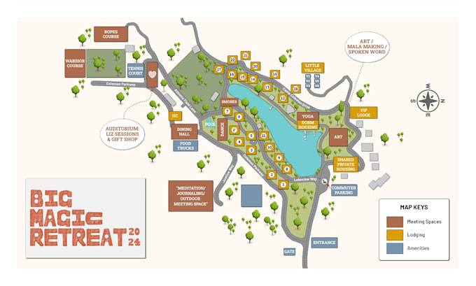 Gig Preview - Create a vector map illustration for events, festivals, and venues