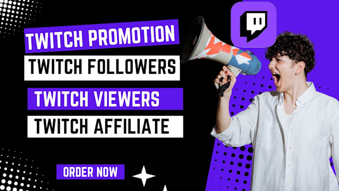 Gig Preview - Promote twitch channel bring in twitch followers  viewers for twitch affiliate