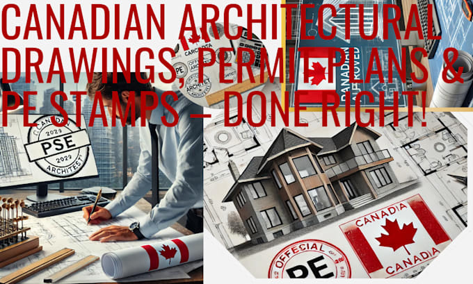 Bestseller - do canadian architectural drawing plans, permits, and pe stamps for projects