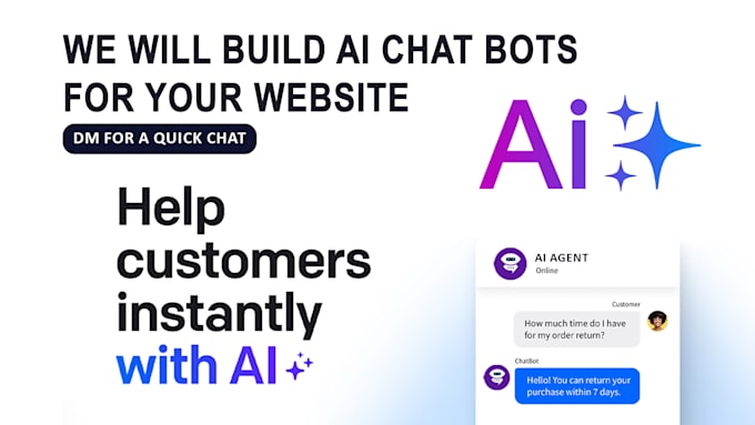 Gig Preview - Build ai chat bots for your website