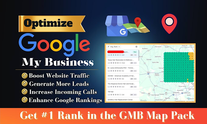 Gig Preview - Optimize google my business profile for local SEO gmb maps pack ranking