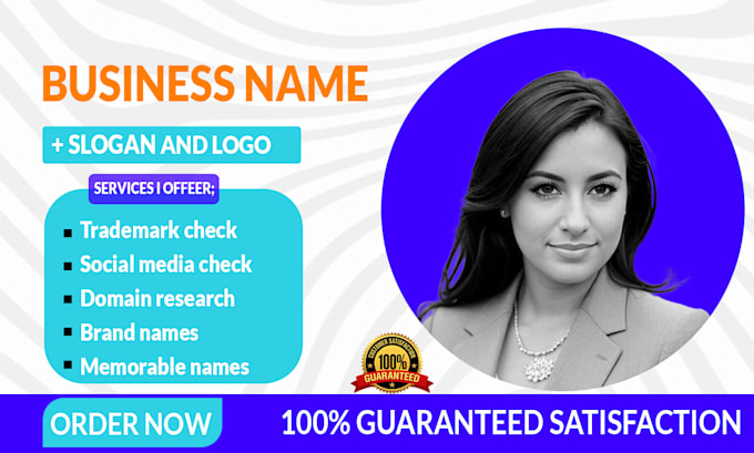 Gig Preview - Create 10 unique business name and slogan for your business