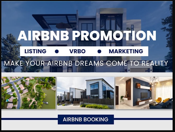 Gig Preview - Do airbnb promotion airbnb marketing airbnb listing vrbo promotion travel site