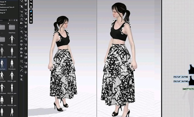 Gig Preview - Create clo 3d marvelous designer clothing 3d fashion deisgn