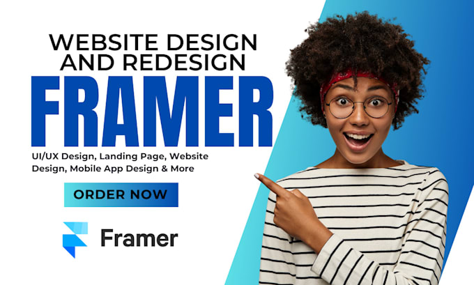 Gig Preview - Design and redesign responsive framer website, framer animation, figma to framer