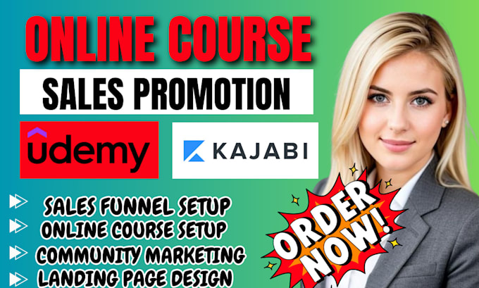 Bestseller - do online course promotion udemy course sales advertise thinkific kajabi website