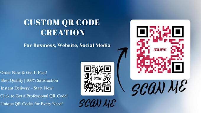 Gig Preview - Create a custom, editable and high quality qrcode with your logo