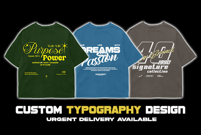 Gig Preview - Do an eye catching typography tshirt design