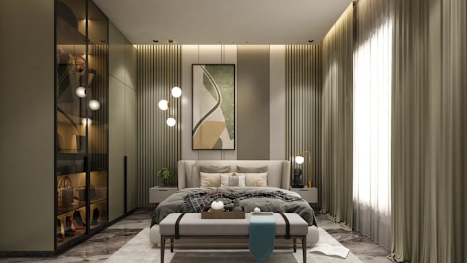 Gig Preview - Design 3d architectural design interior design undefined and visualization