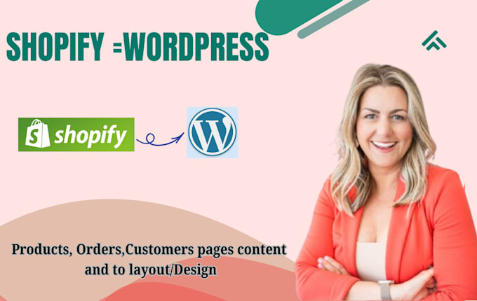 Gig Preview - Do shopify website migration shopify to wordpress wix to shopify clone website