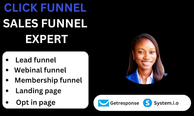 Gig Preview - Build converting click funnel, sales funnel landing page, sales funnel website