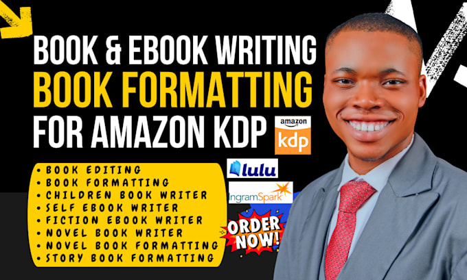 Gig Preview - Be your amazon kdp ebook writer, and do book formatting for amazon kdp