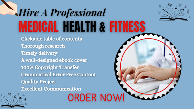 Bestseller - write health, fitness and medical ebook and book, ebook writer and ghostwriter