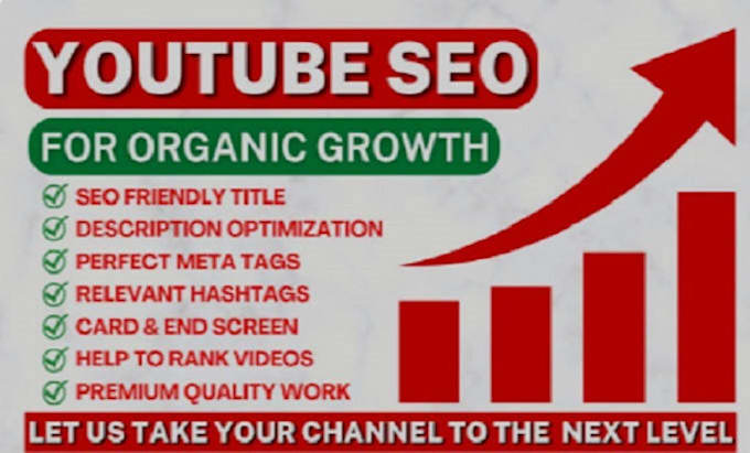 Gig Preview - Be best youtube video SEO expert and channel growth manager