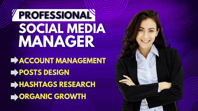 Gig Preview - Be your social media marketing manager facebook, instagram, pinterest, linkedin