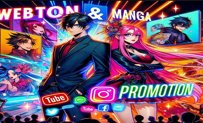 Gig Preview - Do webtoons manga, comics professional marketing promotion