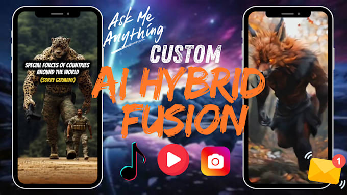 Gig Preview - Create viral ai hybrid custom fusion animation videos for tiktok, youtube reels