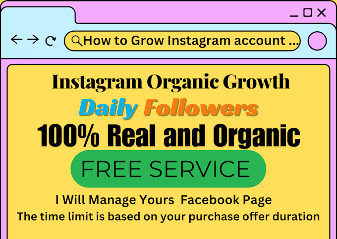 Gig Preview - Do instagram promotion for super fast organic growth, free facebook management