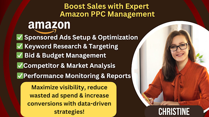 Gig Preview - Setup amazon ppc campaign manage sponsored ads advertising