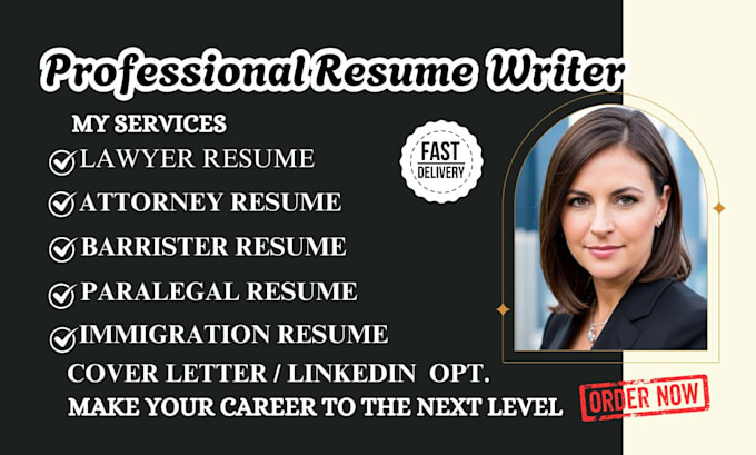 Gig Preview - Craft legal resume, lawyers resume, immigration resume barrister resume ,