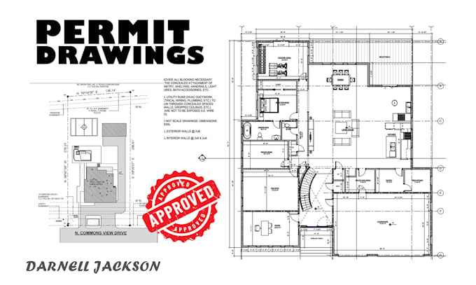 Gig Preview - Create construction permit drawings for 4000sq ft homes