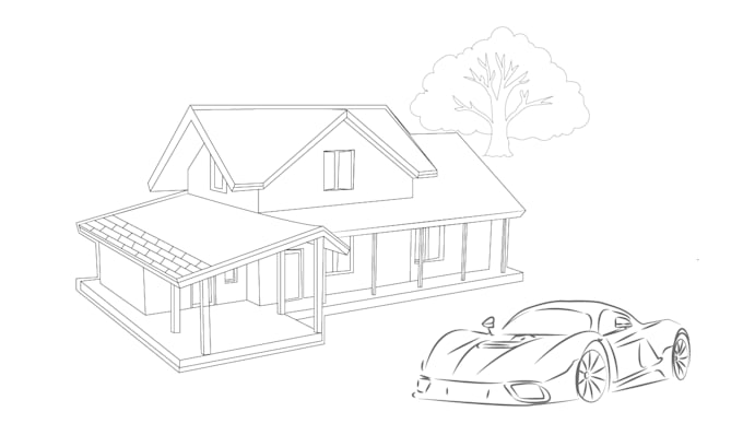 Bestseller - draw vector line art illustrations convert any image to building,house,landscape