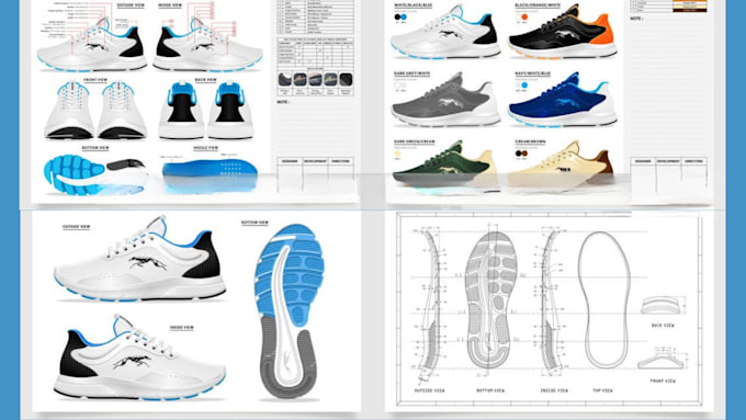 Bestseller - design shoe tech pack, boot sneakers heels footwear show design sketch tech pack