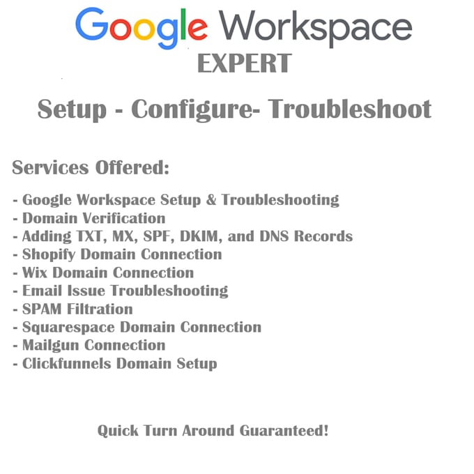 Bestseller - fix any google workspace issues, setup, deliverability, domain verification