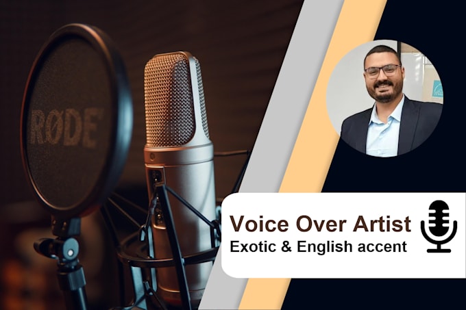 Gig Preview - Be your exotic voiceover with egyptian accent or american english