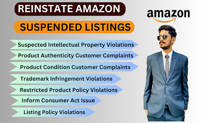 Gig Preview - Reinstate suspended amazon listing remove intellectual property violation