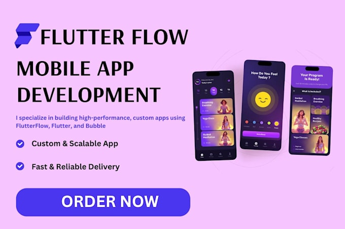 Gig Preview - Build flutterflow app flutter app flutter flow bubble app mobile app developer