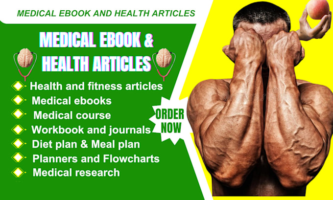 Bestseller - write medical ebook, health and fitness articles, medical research, ghostwriter