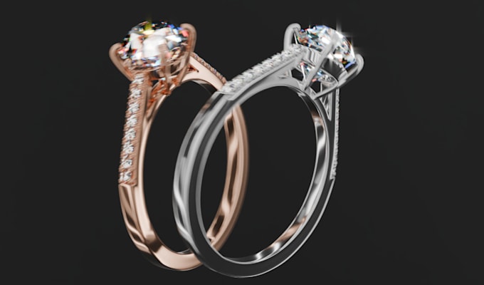 Gig Preview - Design jewelry 3d cad for 3d printing and 360 rendering