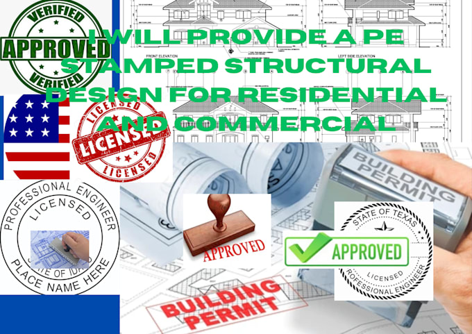 Gig Preview - Provide a pe stamped structural design for residential and commercial