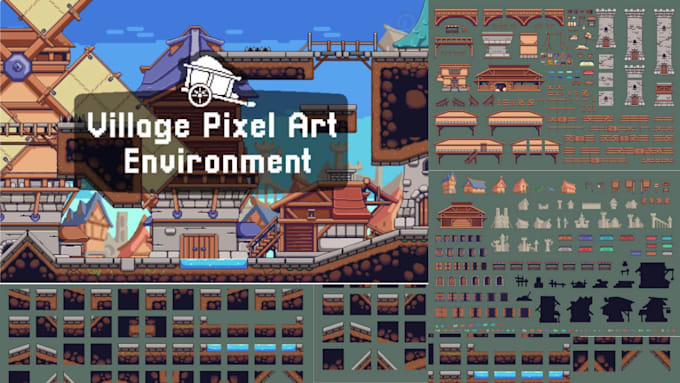 Gig Preview - Do pixel art background, environment, animation, game asset, rpg maker tileset