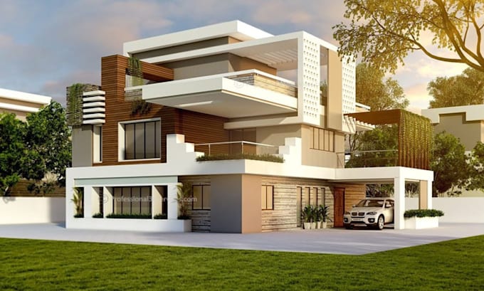 Gig Preview - Create 3d interior an exterior house design modelling architectural 3d rendering