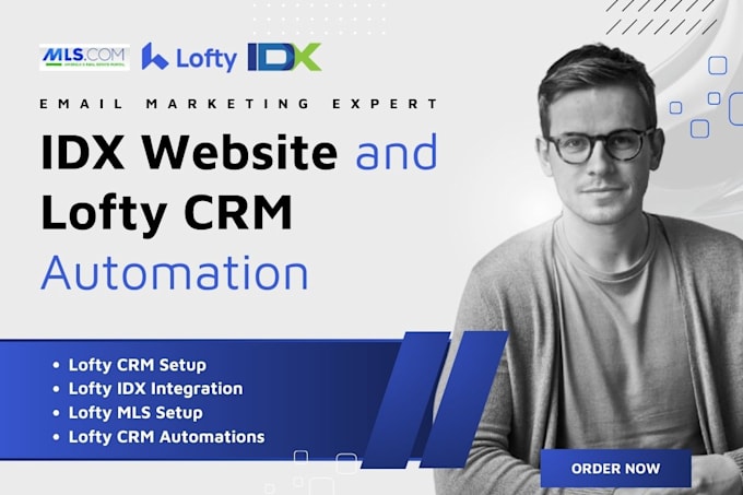 Gig Preview - Setup lofty crm lofty automation real estate idx website, chime crm automation