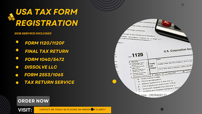 Gig Preview - File US tax forms 5472 and 1120, 1120f, 1040 for non resident to the irs