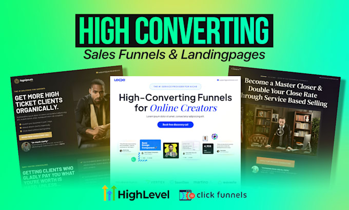 Gig Preview - Build high converting sales funnels in clickfunnels and gohighlevel