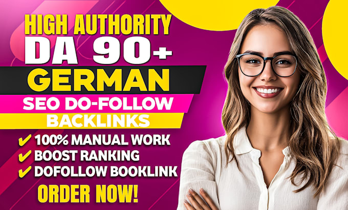 Gig Preview - Create high authority dofollow seo german backlinks from 90 da quality sites