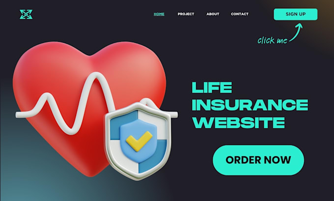 Gig Preview - Design life insurance website, insurance website,  health life insurance website