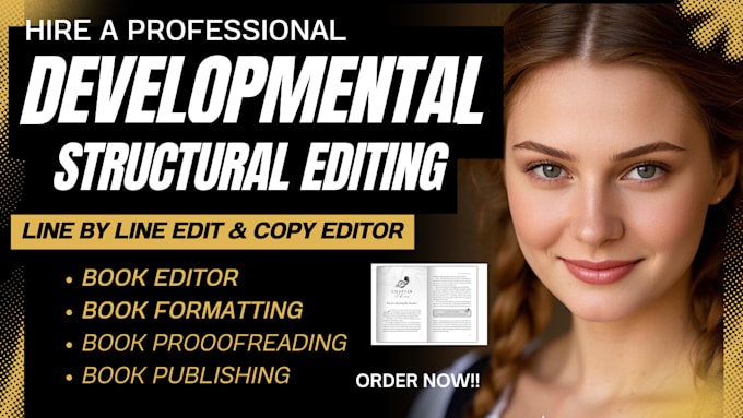 Gig Preview - Developmental structural edit academic text, proofread and format fiction novel