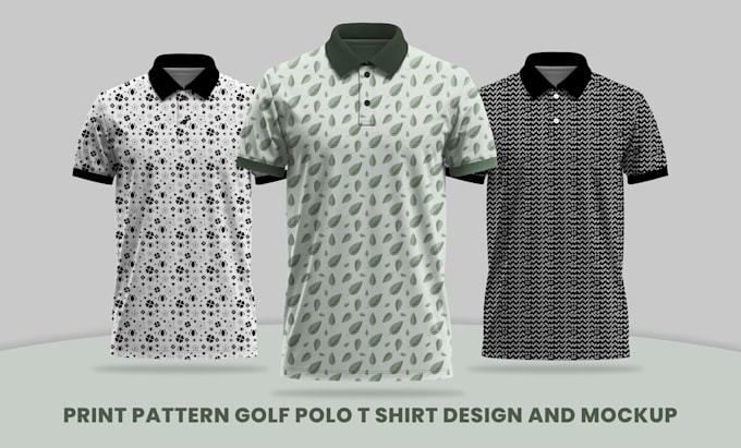 Gig Preview - Do print pattern golf polo t shirt design and mockup for you