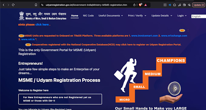 Gig Preview - Do indian msme registration