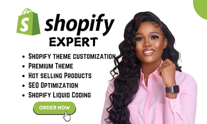 Gig Preview - Do shopify website design, shopify redesign, dropshipping store, shopify website