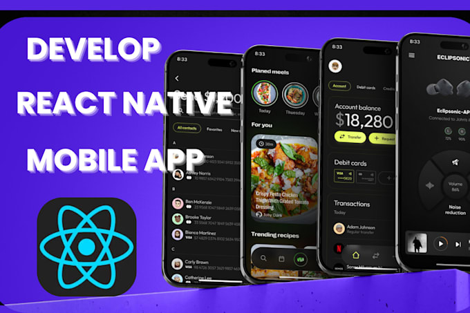 Gig Preview - Develop mobile app for android ios react native figma to flutter dart react app