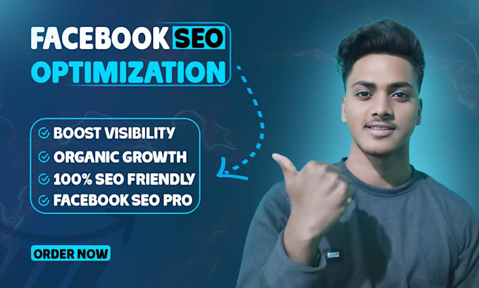 Gig Preview - Optimize your facebook page for SEO and organic growth