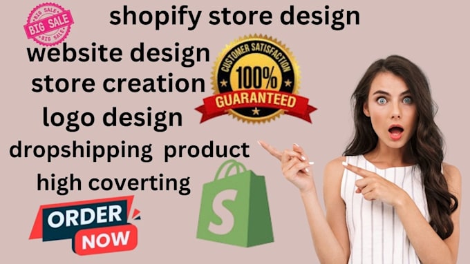 Gig Preview - Create a shopify website or shopify dropshipping website