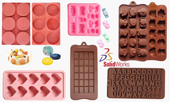 Gig Preview - Do plastic chocolate mold cookies mold 3d mold design silicone mold 3d stl file